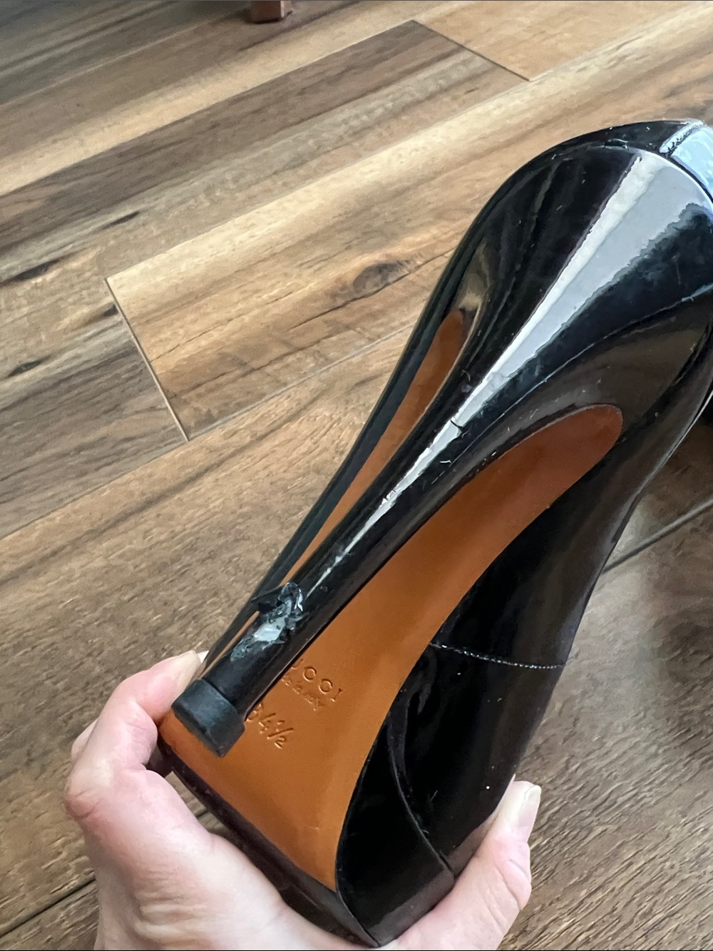 Gucci Black Patent Leather Platform Stiletto Pumps - Picture 4 of 10